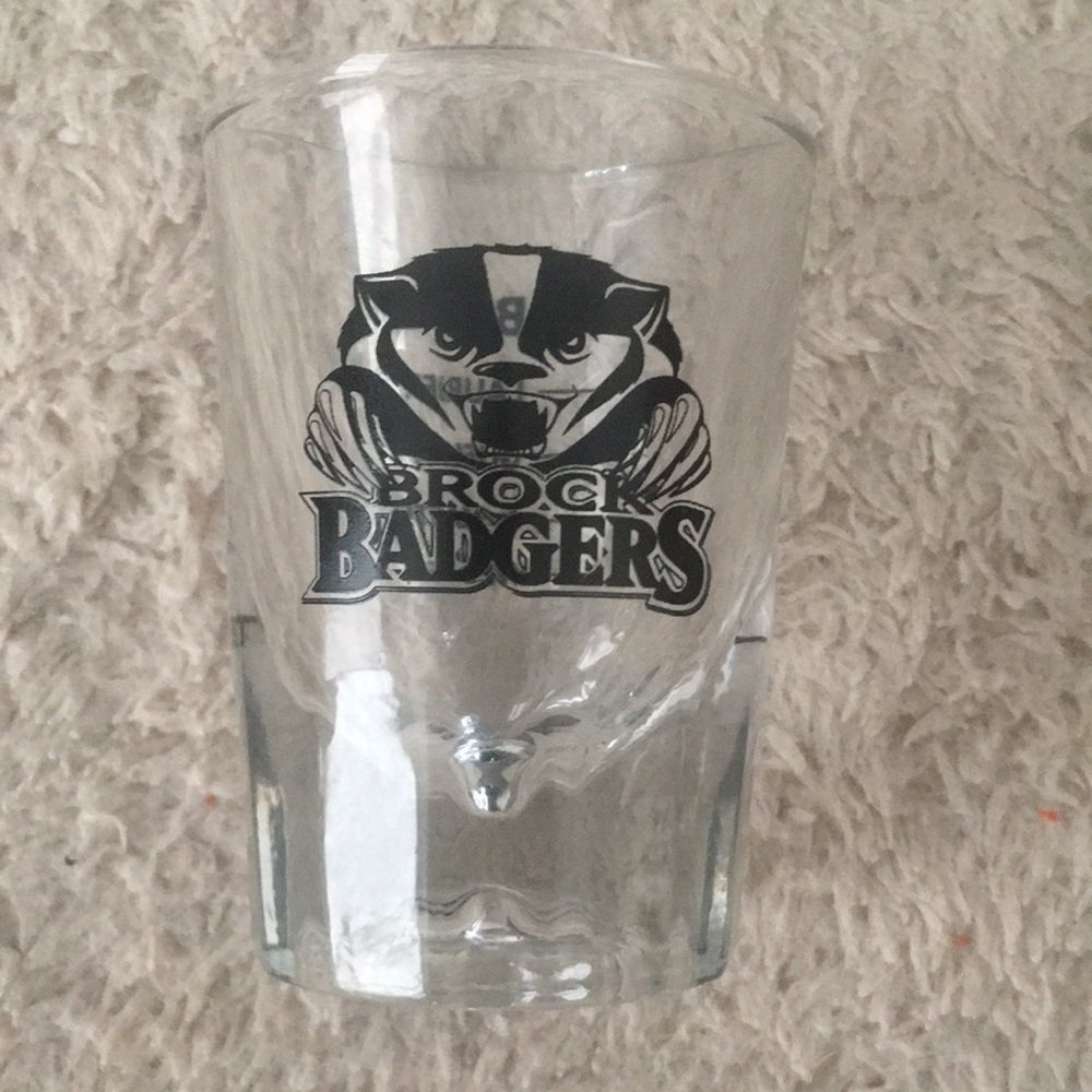 Brock Badgers University heavy Base 2oz Shot Glass OUA Brock University